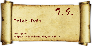 Trieb Iván névjegykártya